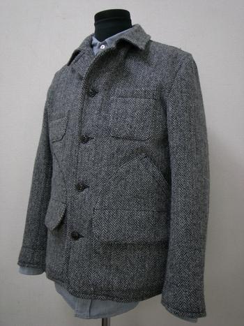 コリンボ　Gun　Coat　Harris Tweed Herringbone