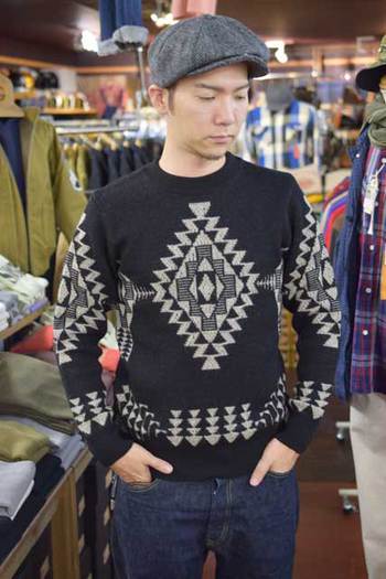 ジェラードよりネイティブ柄クルーネックニット入荷