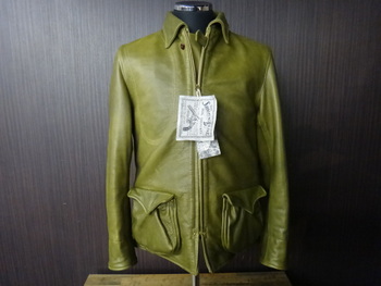 コリンボ　Shooting Break Leather Wind Jacket　グリーン　入荷