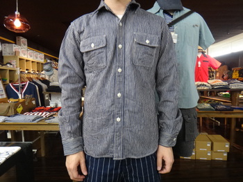 デラックスウエア　ヒッコリーネルシャツ　HV-01　入荷