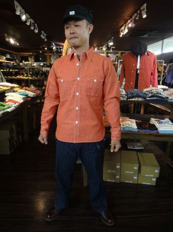 サムライ　草木染めシャンブレーシャツ　入荷