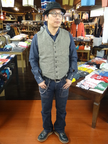 ミスターフリーダム　Gray Canvas “EL GRINGO ”　WAISTCOAT　入荷