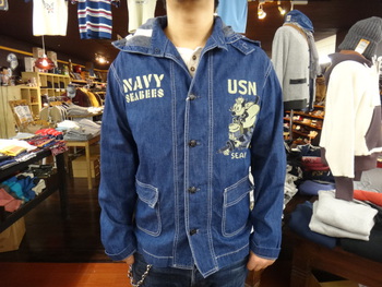 トイズマッコイ　デニムカバーオール FELIX THE CAT USN SEABEES 　ご紹介
