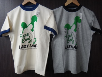 クッシュマン　リンガーTシャツ　LAZY LAKE