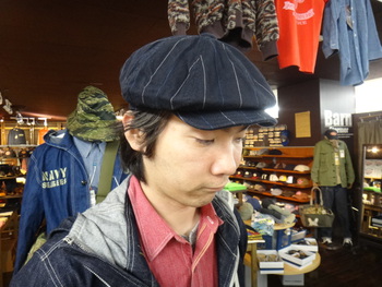リアルマッコイズ　DOUBLE DIAMOND STRIPE CASQUETTE　入荷