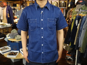 シュガーケーン　半袖ウォバッシュワークシャツ入荷