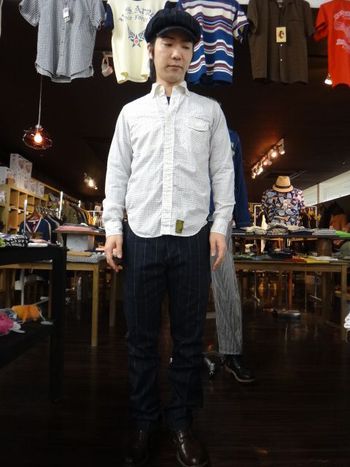 リアルマッコイ　STRIPE WORK TROUSERS