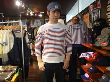 フェローズ、ジェラード　７分ボーダーTシャツ
