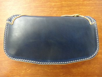マニフォールド　ラウンドジップウォレット　パラフィン加工　ＮＡＶＹ再入荷
