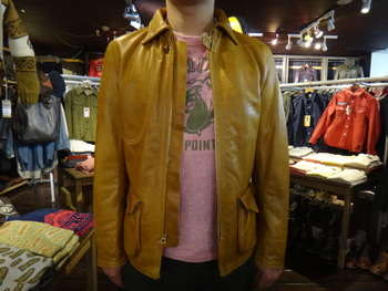 コリンボShooting Break Wind　Leather Jacketキャメル 最終入荷
