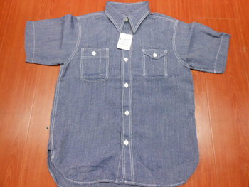 クッシュマン　半袖LINEN CHAMBRAY WORK SHIRTS入荷