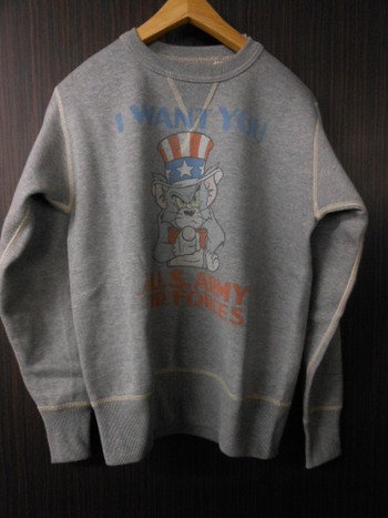 トイズマッコイ　ミリタリースウェット TOM&JERRY “I WANT YOU”