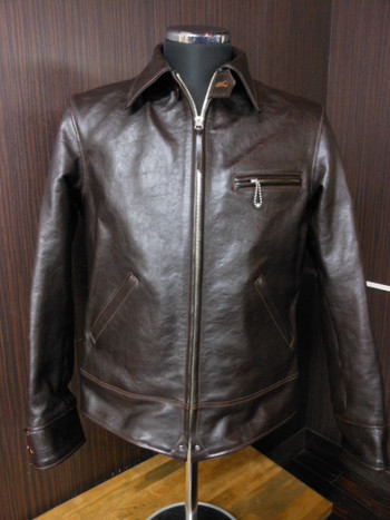 レインボーカントリー　シングルライダースジャケット　シールブラウン入荷