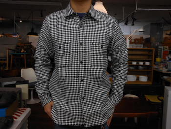 リアルマッコイズ　8HU HOUNDSTOOTH WORK SHIRT