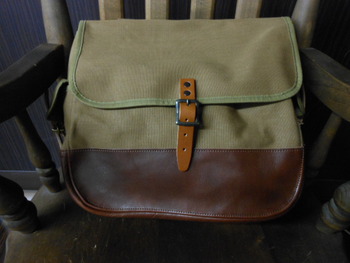 コリンボ　HINSON　DOUGHBOYS “OFFICER‘S MUSETTE BAG DUCK&LEATHER”