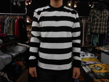 アイアンハート　EXTRA HEAVY WEGHT 2inch BORDER L/S Tシャツ
