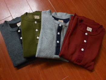 ウエス　ヘビーサーマルヘンリーネック　入荷