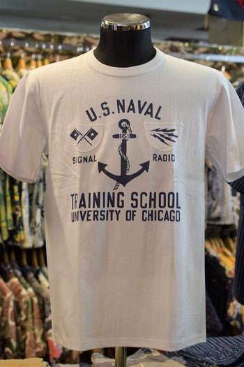 REAL McCOYS MC17011 U.S.N.TRAINING SCHOOL Tシャツ ホワイト
