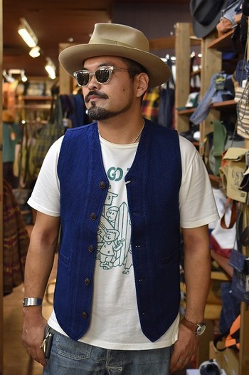 ステュディオ ダルチザン STUDIO D’ARTISAN 刺し子ベスト入荷