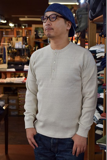 リアルマッコイズ　DOUBLE DIAMOND RIB HENLEY SHIRT