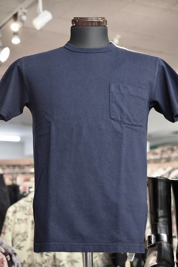 REAL McCOYS MC19034 ハンドダイ インディゴ ポケットTシャツ