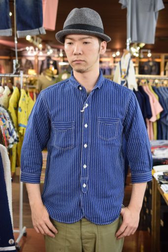 トパーズ　新作7分シャツ　WABASH BLUEBIRD