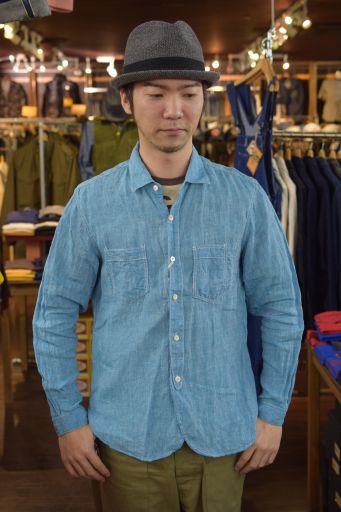 トパーズ　初夏対応可　長袖ワークシャツ　YAZOORIVER　入荷