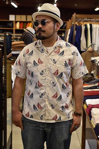 デラックスウエア　アロハシャツ　AL-08 ANCHOR SHIP 入荷です