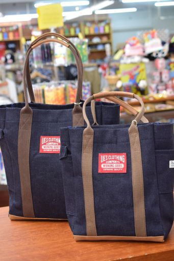 ウエス　革コンビ　トートバッグ　デニム