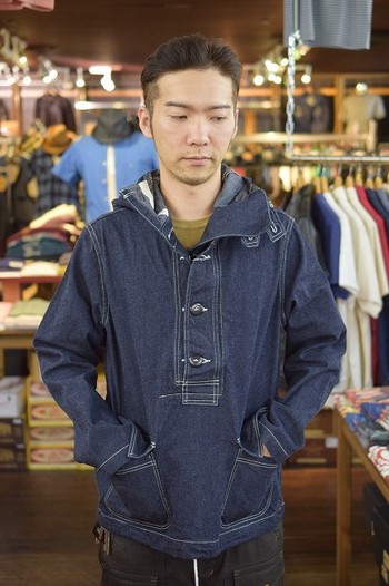 バズリクソン　デニムフーデッドパーカー　BR11703A