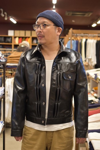 Y2レザー　LB-140 ANILINE HORSE 1st Type Gジャン　入荷です