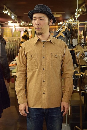 クッシュマン　2017FW入荷　ミックスシャンブレーシャツ