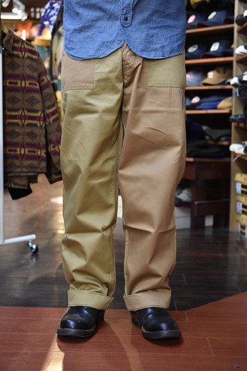 JOHN GLUCKOW “Headhunters Rising” Field Trousers 2tone カーキ