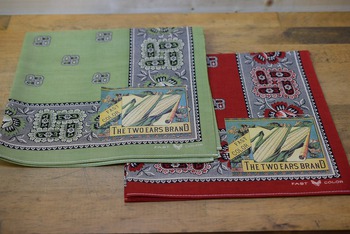 大江洋服店 TWO EARS BRAND THE “MARVEL” BANDANNA – “VERTE”