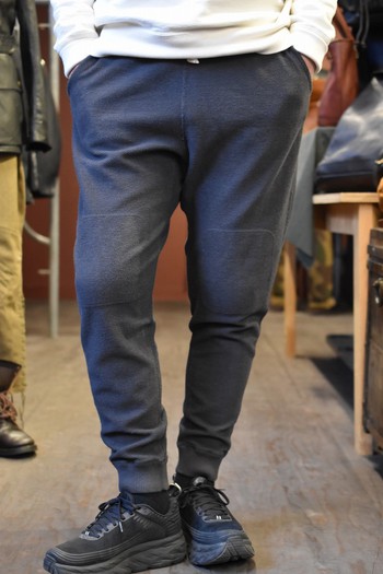ループ＆ウェフト COTTON LATCH PILE DOUBLE KNEE MILITARY SWEAT PANTS