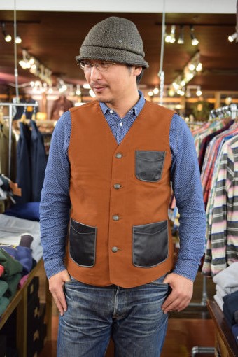 ダリーズ　メンダースベスト　20s Operate Vest　MAHOGANY