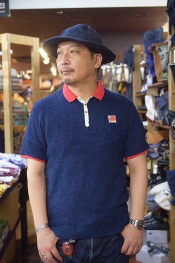 フェローズ　20S-BPP1　バカパイル　ポロシャツ NAVY