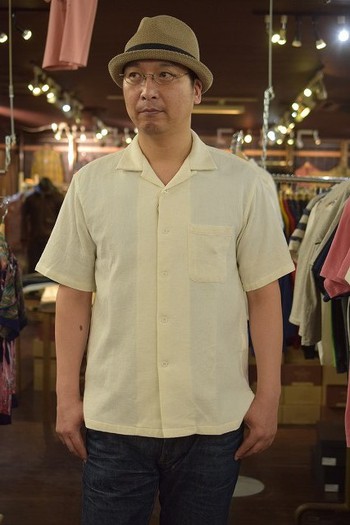 ホワイトオープンシャツ　着比べ