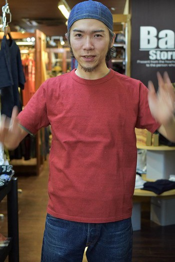 JELADO　レッド杢Tシャツ　Special Crew Neck