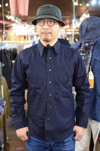 ミスターフリーダム　CPO SHIRTS インディゴキャンバス　SC27351