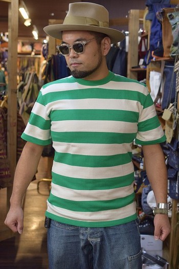 アイアンハート ヘビーウェイト2インチボーダーTシャツ