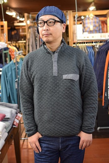 コリンボ ZT-0423 GREAT PLAINS QUILTED L/S TEE　着てみる