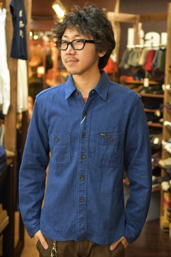 STUDIO D’ARTISAN イチオシ 刺し子ドビーシャツ