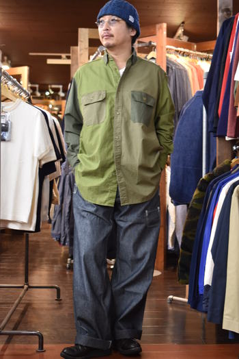 ナイジェルケーボン 40’s ARMY MIX SHIRT  MIX FABRIC ご紹介