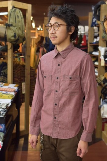 デラックスウエア 7620 REAL VINTAGE WORK SHIRT RED.CHB