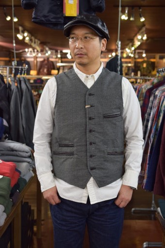 シュガーケーン　12.5OZ コットンモールスキン　ベスト＆ジャケット