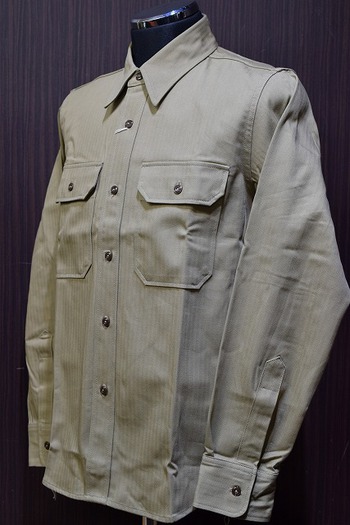 リアルマッコイ U.S.ARMY M-38 KHAKI SHIRT入荷