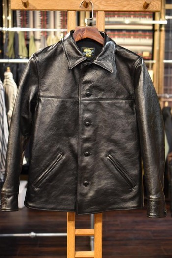 レインボーカントリー　RCL-10065H 40s Horsehide Car Coat SPIDER ブラック
