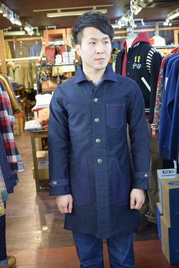 ダリーズ　20s RAILROAD SHOP COAT “SIGNAL COAT”　着用画像