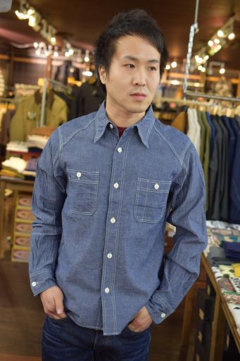 クッシュマン　ブルーシャンブレー　入荷